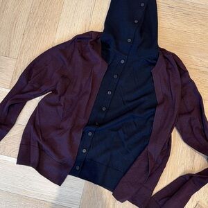 COS Burgundy and Navy Women's Sweater